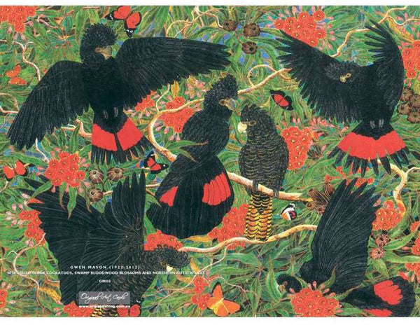 Card wrap RedTailed Black Cocka